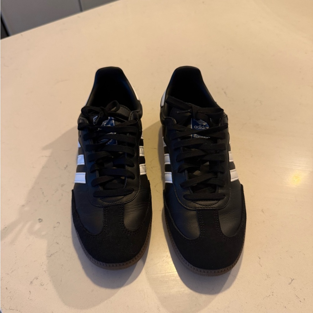 Men’s Adidas Black and White Sambas